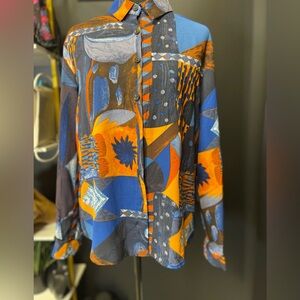 Unique Abstract Pattern Top